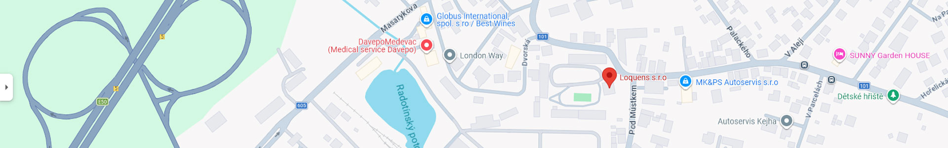 Dilna na Google mapě